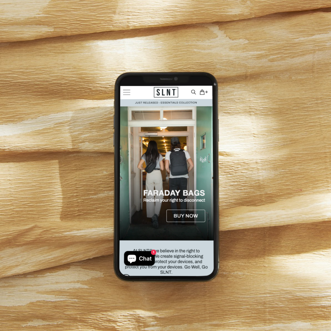 SLNT brand strategy and shopify website build