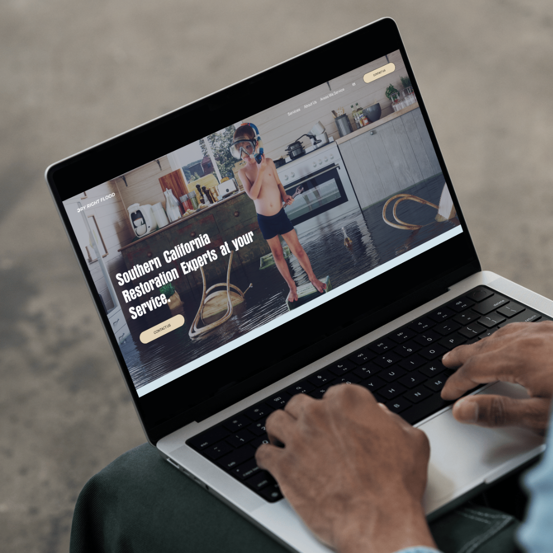 DRY RIGHT FLOOD brand positioning and squarespace website build